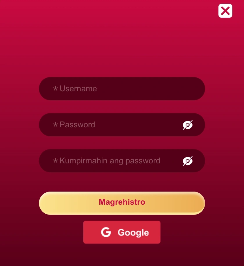 FANTASYPH register form for new casino app players